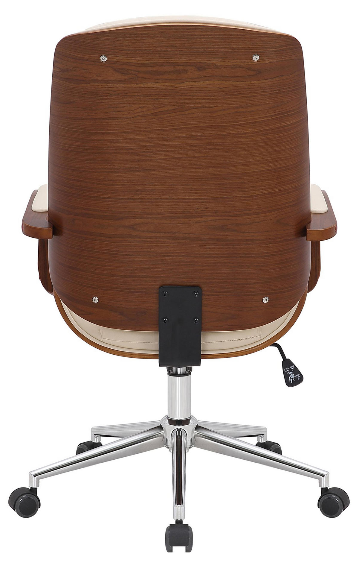 BÜROSTUHL Nyxar walnuss/creme - Chromfarben/Creme, Metall (60/110/68cm) - TPFLiving