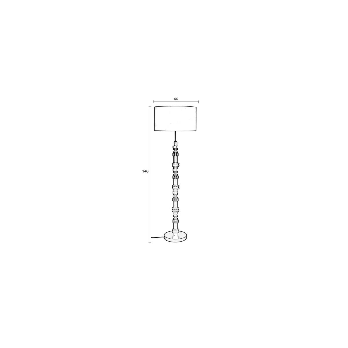 STEHLAMPE Totem Schwarz - Schwarz, Metall (46/46/148cm) - Zuiver