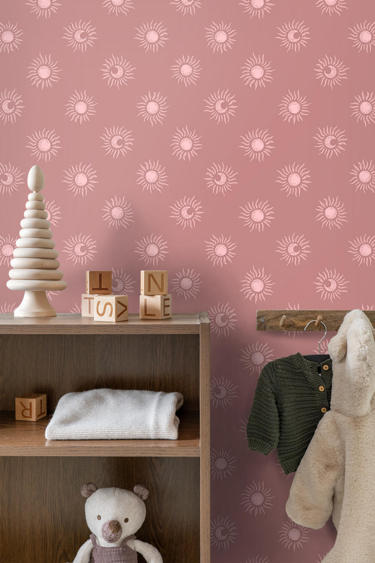 TAPETE Sonnchen 50 x 900 cm - Pink, Papier (50/900cm) - ESTAhome