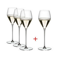 CHAMPAGNER WEINGLÄSER Veloce transparent 327 ml 4er Set - Transparent, Glas (0.327L) - Riedel