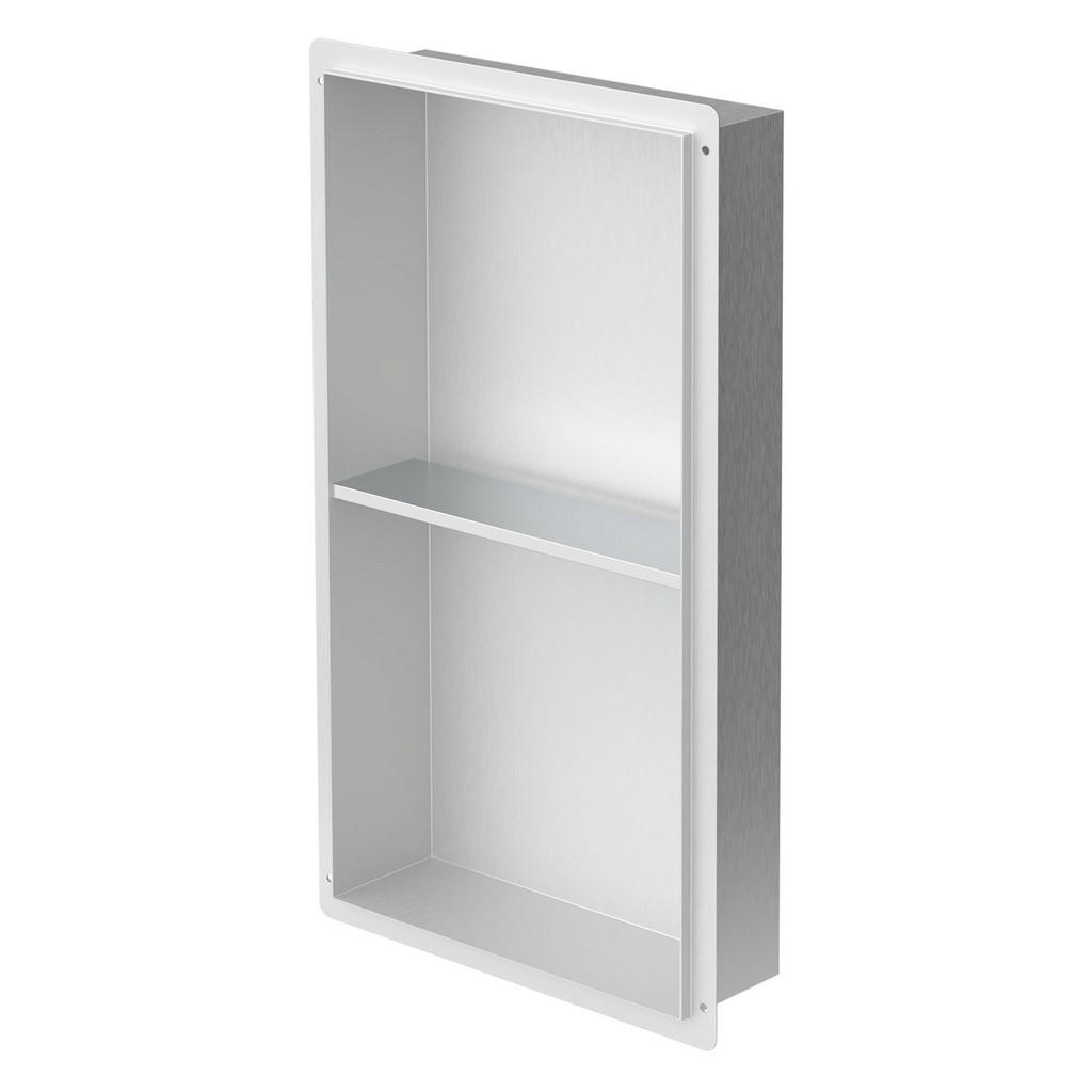 LuxeBath SPRCHOVÁ VANA dvojitá stříbrná 30/60 cm bez okraje