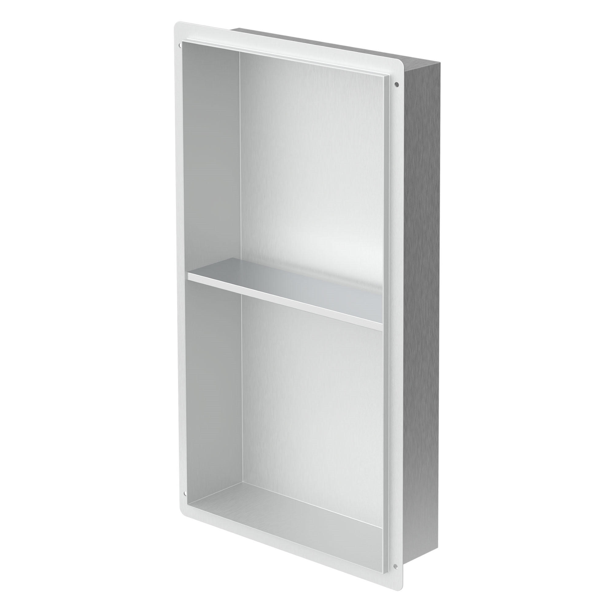 DUSCHNISCHE Silber 30/60 cm - Silberfarben, Metall (64/10/34cm) - LuxeBath