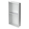 DUSCHNISCHE Silber 30/60 cm - Silberfarben, Metall (64/10/34cm) - LuxeBath