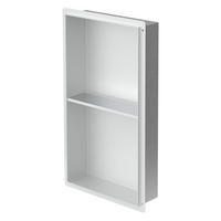 DUSCHNISCHE Silber 30/60 cm - Silberfarben, Metall (64/10/34cm) - LuxeBath