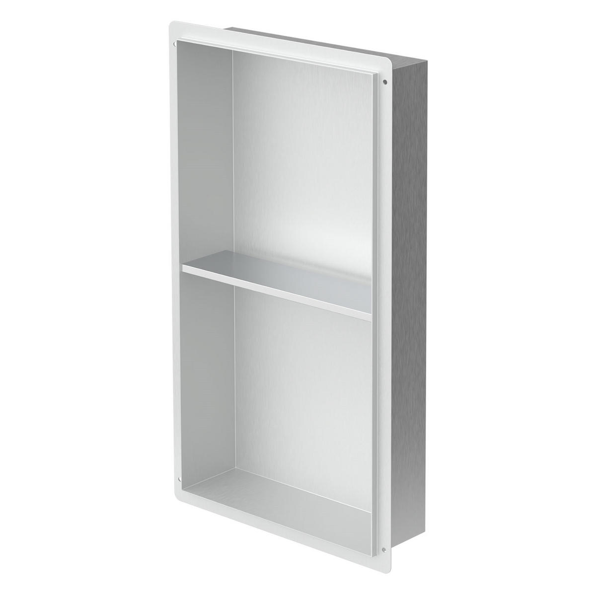 DUSCHNISCHE Silber 30/60 cm - Silberfarben, Metall (64/10/34cm) - LuxeBath