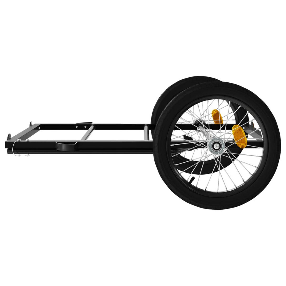 FAHRRADANHÄNGER Schwarz 135/68/37 Cm Eisen - Schwarz, Metall (68/37/135cm) - vidaXL