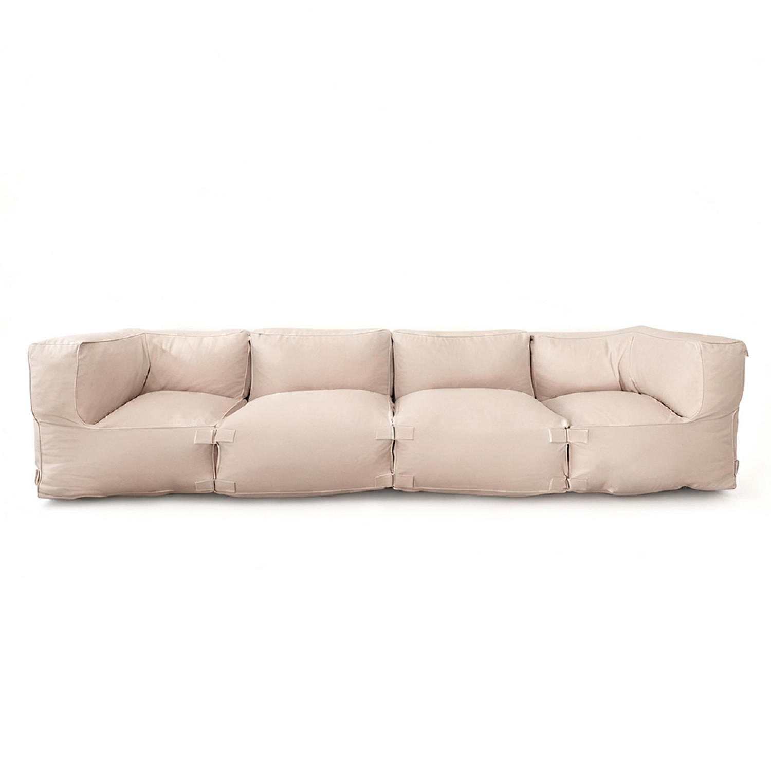 GARTENSOFA Praiano Beige 4-Sitzer Modular aus Wasserabweisendem Stoff - Beige, Kunststoff (85/65/85cm) - Concept Usine