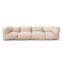 GARTENSOFA Praiano Beige 4-Sitzer Modular aus Wasserabweisendem Stoff - Beige, Kunststoff (85/65/85cm) - Concept Usine
