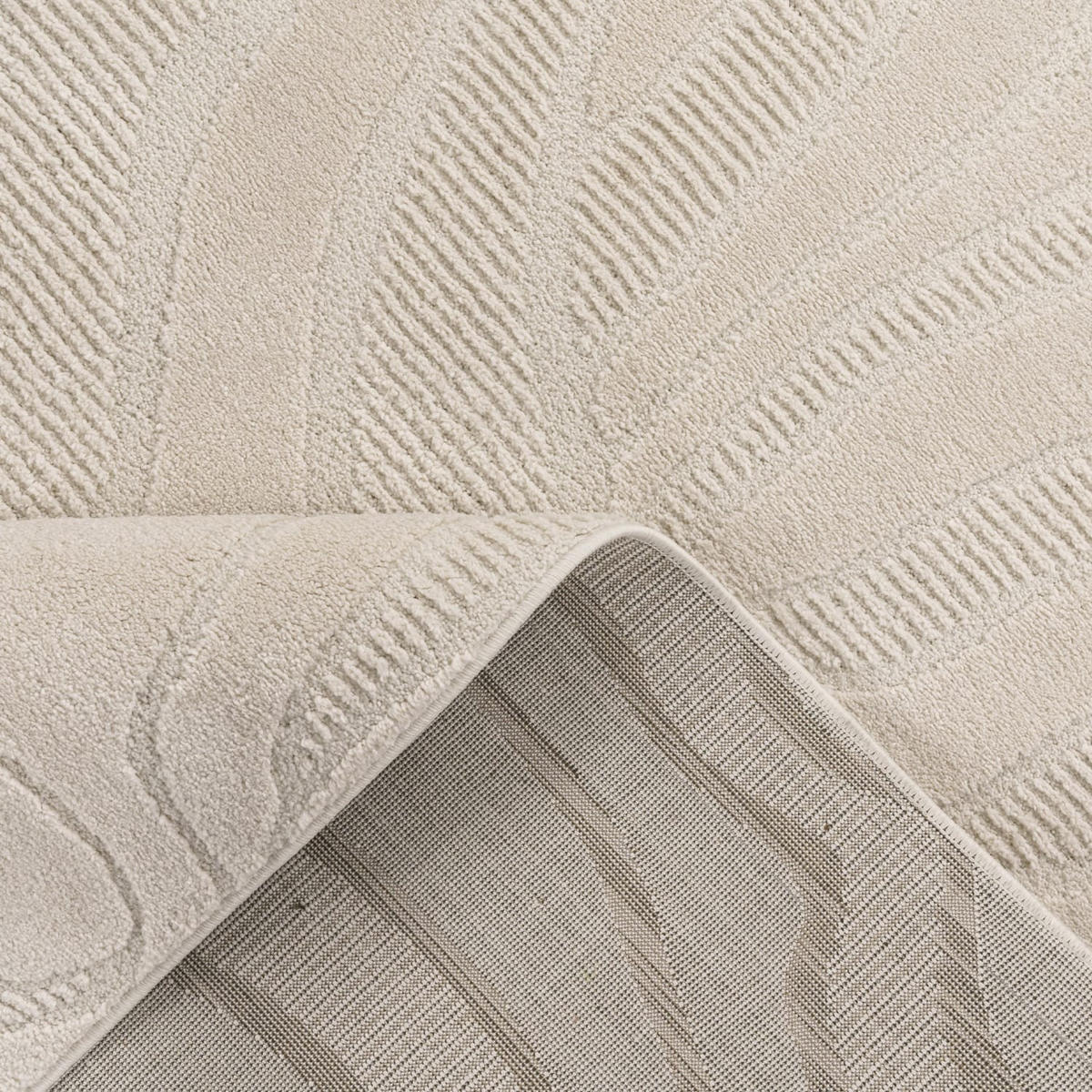 FLACHWEBETEPPICH Boho Creme 80 x 150 cm - Creme, Kunststoff (80/150cm) - TT Home