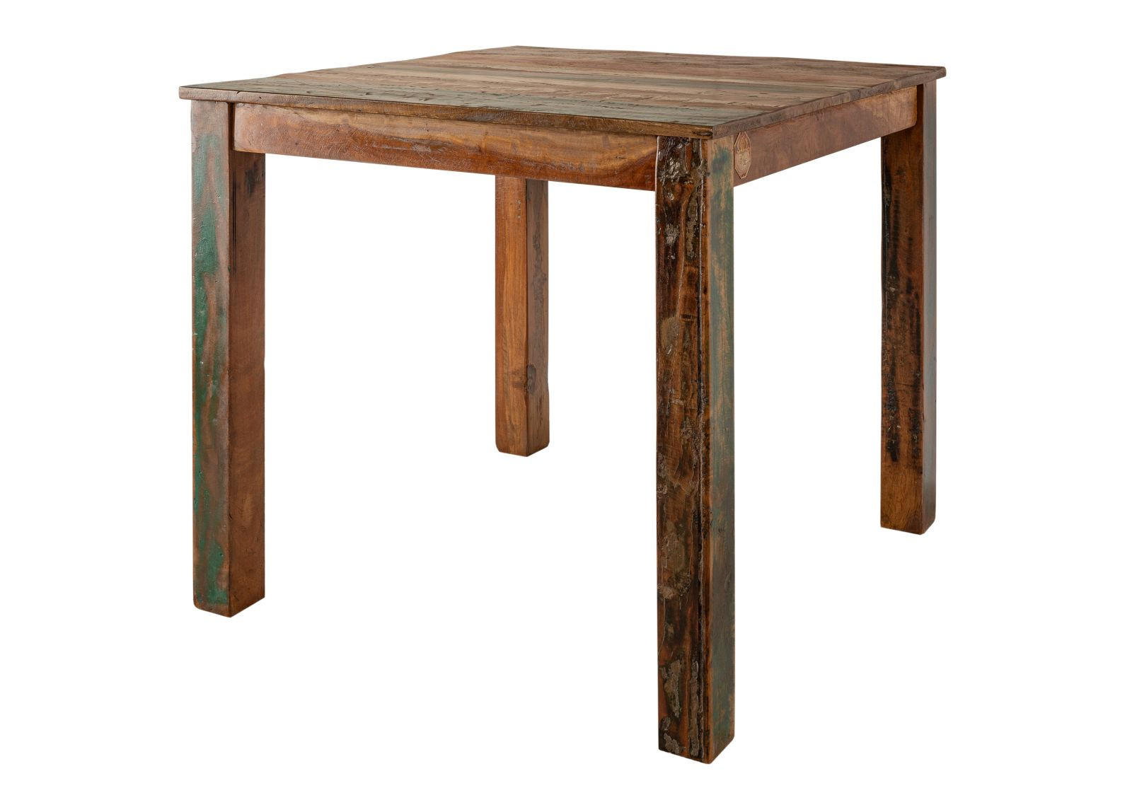 ESSTISCH Altholz 80x80x76 mehrfarbig lackiert NATURE OF SPIRIT #124 - Multicolor, Holz (80/80/76cm) - Massivmoebel24