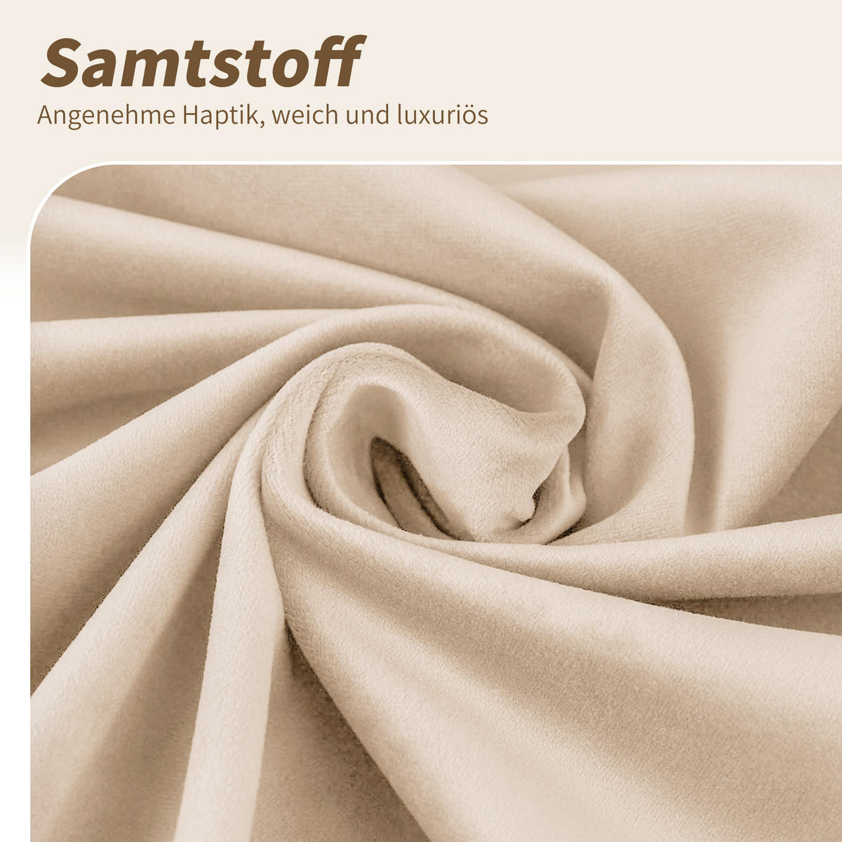 ESSZIMMERSTÜHLE 2er Beige Samt Gold modern bequem - Beige, Textil (50/80/53cm) - FLIEKS