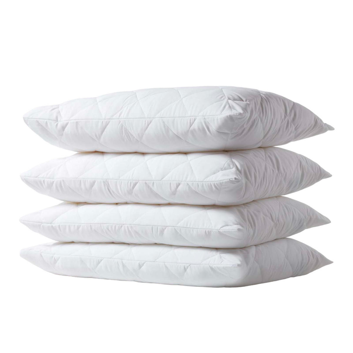 KISSENBEZUG Allergiker 48/74 cm, 4er-Set mit Hotelverschluss - Weiß, Textil (48/74cm) - Homescapes