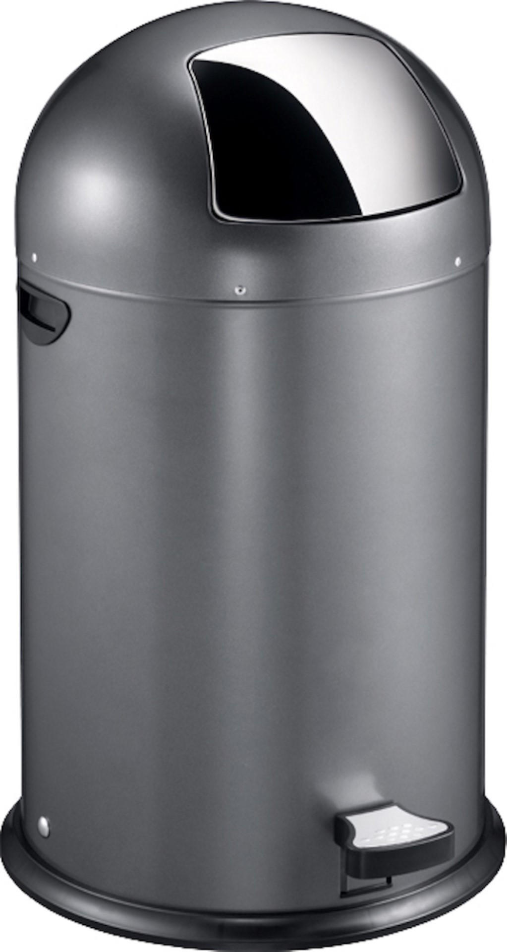 MÜLLEIMER Stilvoller Eleganter Mit Starkem Fußpedal und Verzinktem Inneneimer 40 Liter 74 x 41,5 x 47,5 cm Grau - Grau, Metall (41.5/74/47.5cm) - PROREGAL