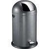 MÜLLEIMER Stilvoller Eleganter Mit Starkem Fußpedal und Verzinktem Inneneimer 40 Liter 74 x 41,5 x 47,5 cm Grau - Grau, Metall (41.5/74/47.5cm) - PROREGAL