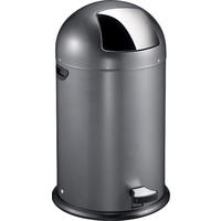 MÜLLEIMER Stilvoller Eleganter Mit Starkem Fußpedal und Verzinktem Inneneimer 40 Liter 74 x 41,5 x 47,5 cm Grau - Grau, Metall (41.5/74/47.5cm) - PROREGAL