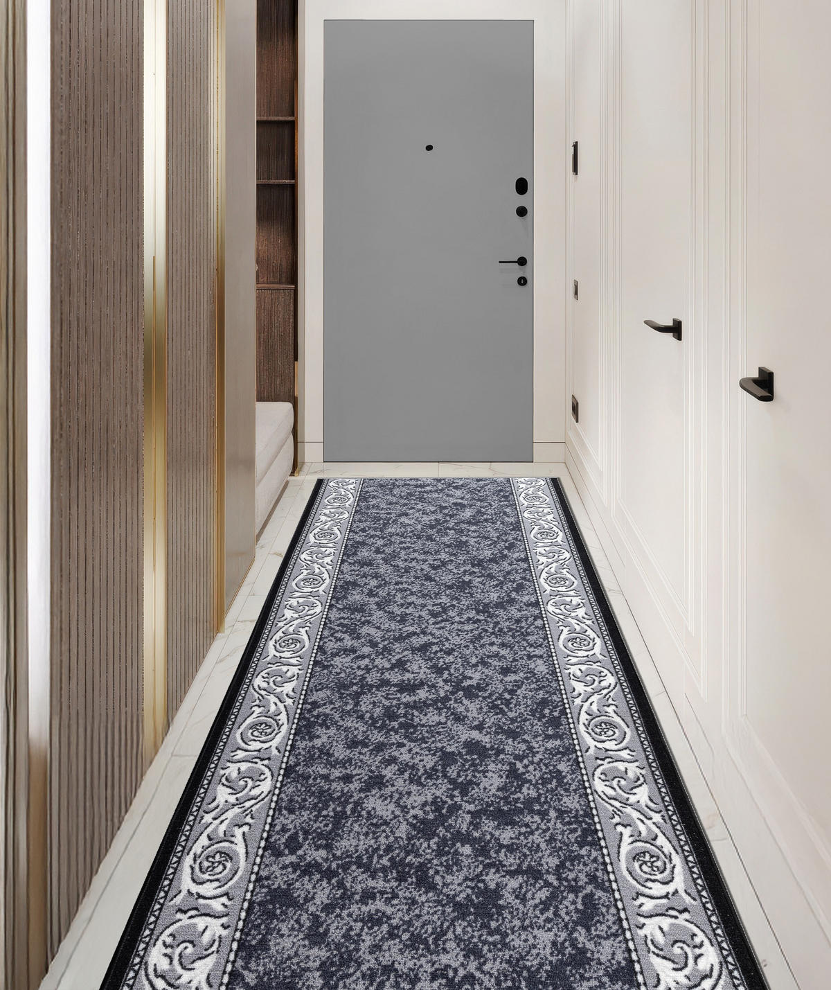 LÄUFER Antirutsch ROMANTIC 90/160 cm - Grau, Textil (90/160cm) - rugsX