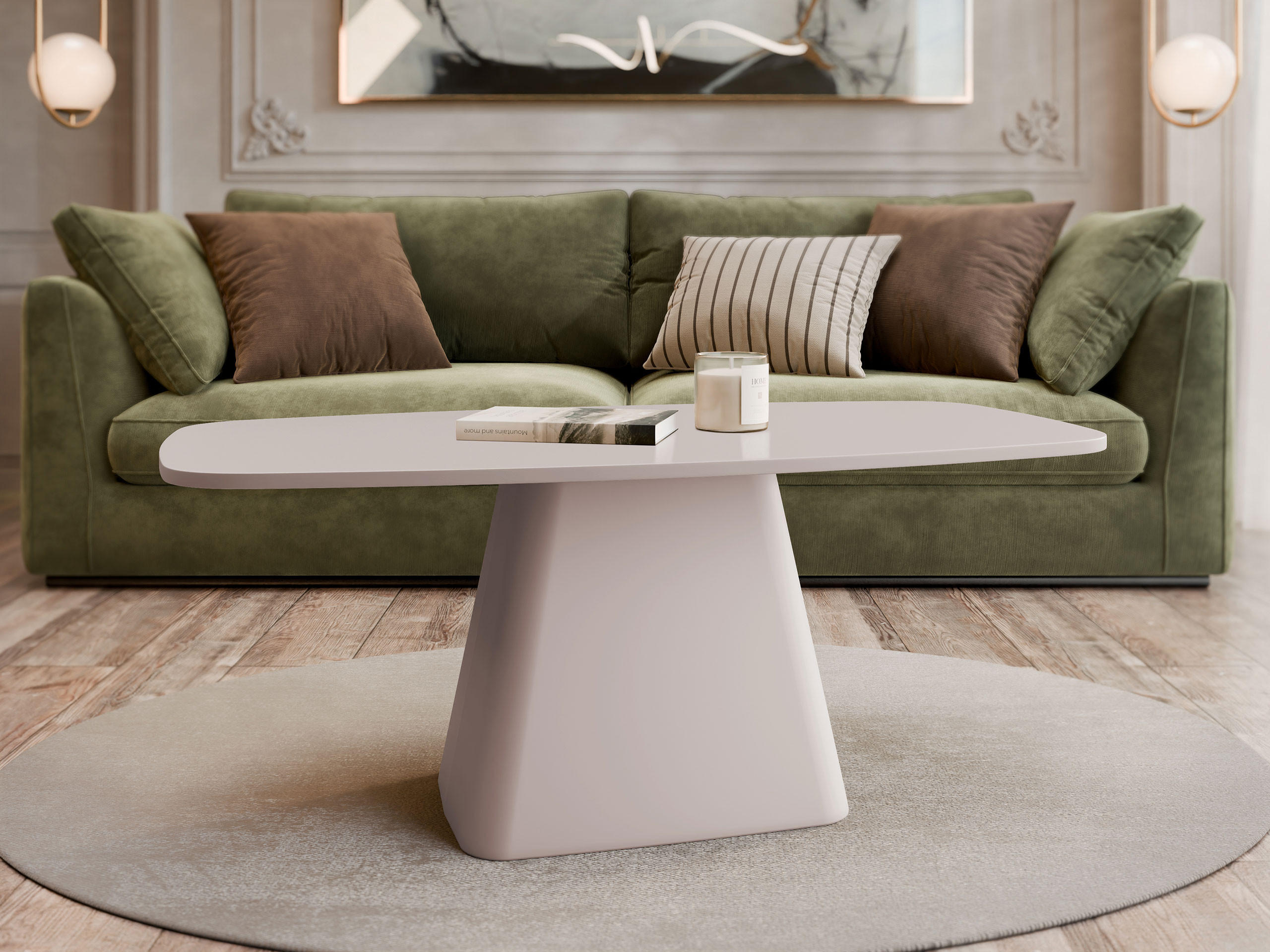 COUCHTISCH Noa Cashmere - Kaschmir, Holzwerkstoff/Metall (60/120/48cm) - MIRJAN24