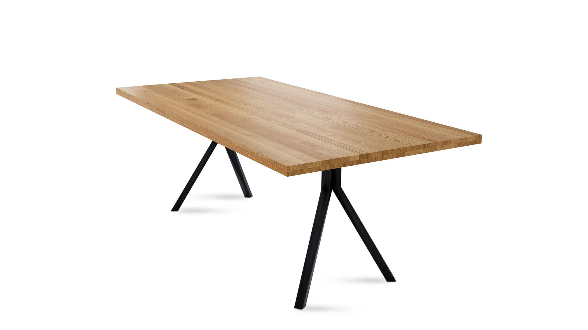 58aufmkessel Massivholztisch Wildeiche 77x90x180 cm