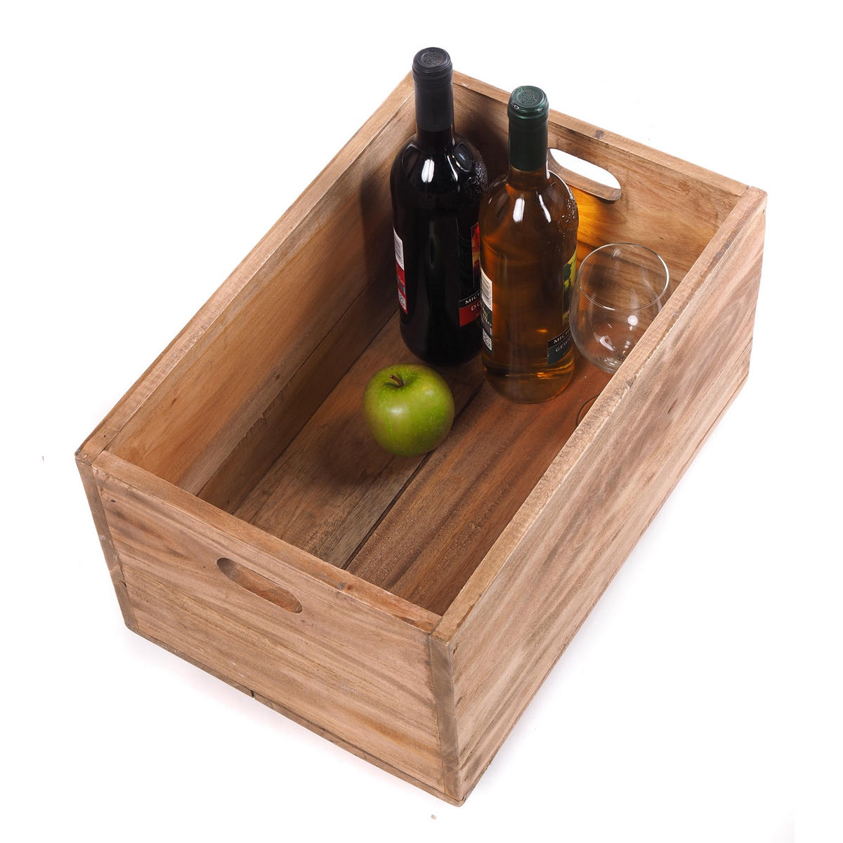 HOLZKISTE BOX Recyclingholz massiv, mit Rollen 01 natur-vintage - Naturfarben, Holz (45/26/30cm) - DESIGN DELIGHTS