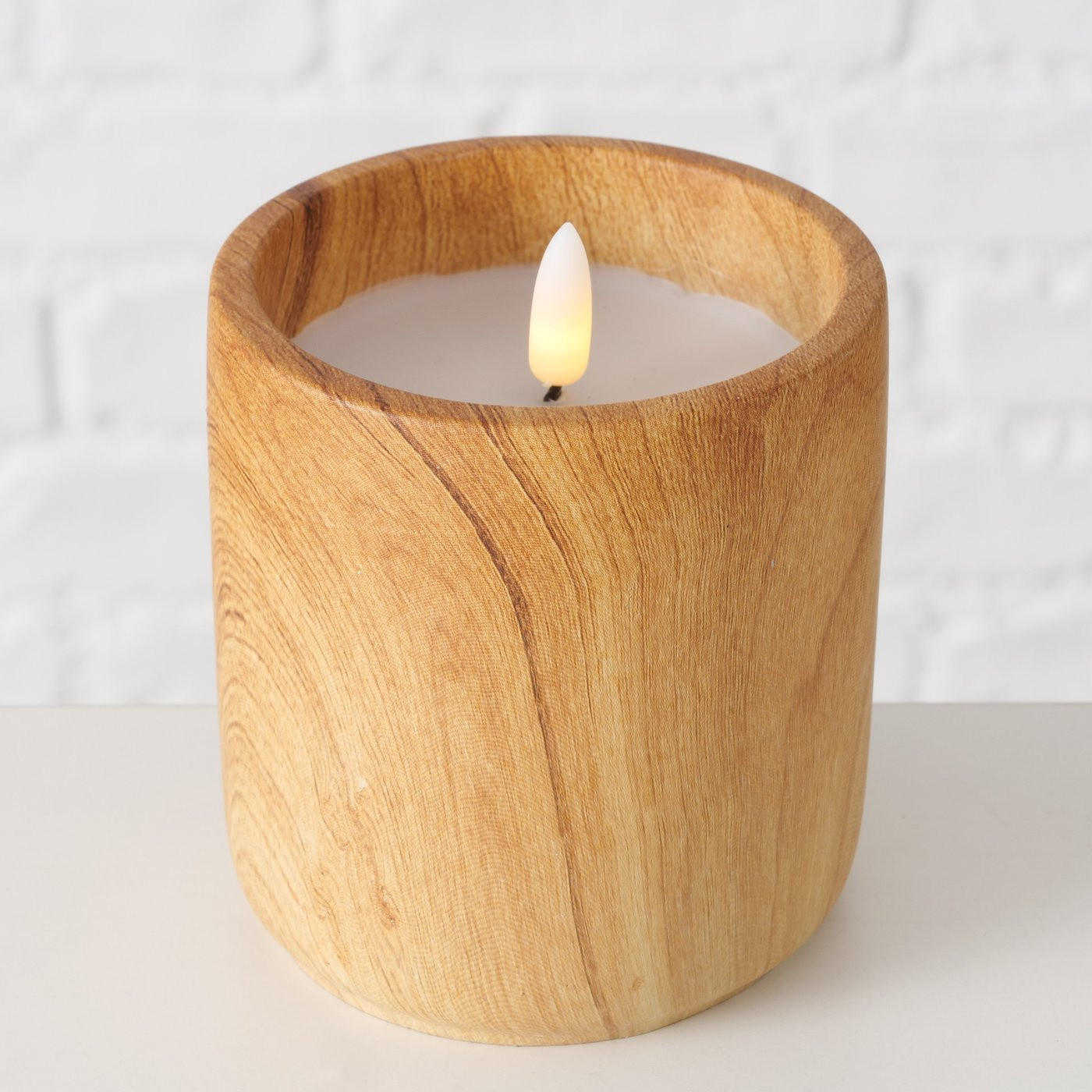 WACHSKERZE LED Yuna 10,5 cm - Beige, Paraffin (9/9/10.5cm) - Boltze Home