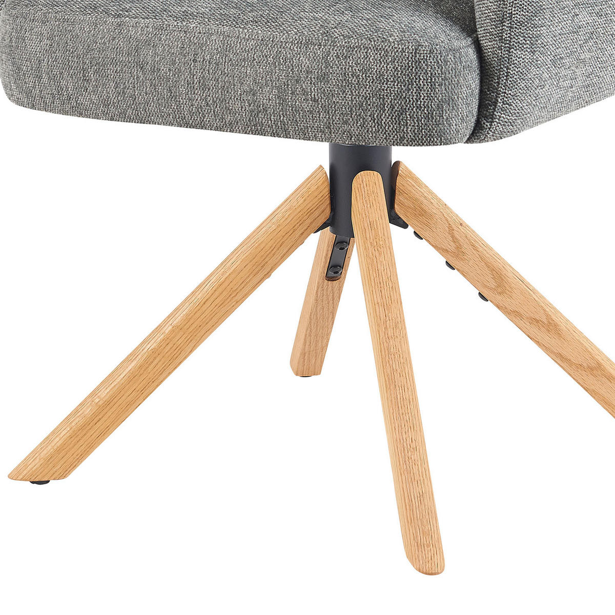 ARMLEHNSTUHL Mika-Jule - Honigeiche/Grau, Eichenholz/Holz (59/94/66cm) - DUBI Möbel