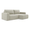 ECKSOFA mit Schlaffunktion rechts Strukturstoff Stoff Beige - Beige/Creme, Kunststoff/Textil (244/149cm) - Makamii