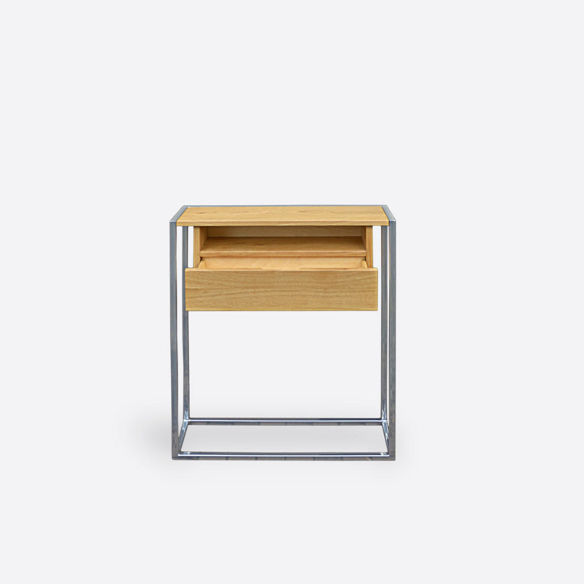 LOFT-KONSOLE mit Schublade für den Flur im industriellen Stil KING II - Eichefarben, Holz (70/90/20cm) - Rawood Furniture