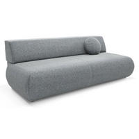 SOFA Dunkelgrau PENTI Mit Schlaffunktion Bez Armlehnen - Grau, Textil (214/74/100cm) - Sepro Meble