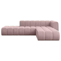 ECKSOFA modulares Sofa Zuvon-L1 - 296x177x70 cm Rosa - Rosa, Holzwerkstoff/Textil (296/177cm) - ALTDECOR