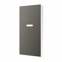 BÜROSCHRANK Logan Fronten in Graphit Seidenmatt - Graphitfarben, Holzwerkstoff (82/184/37cm) - Vladon