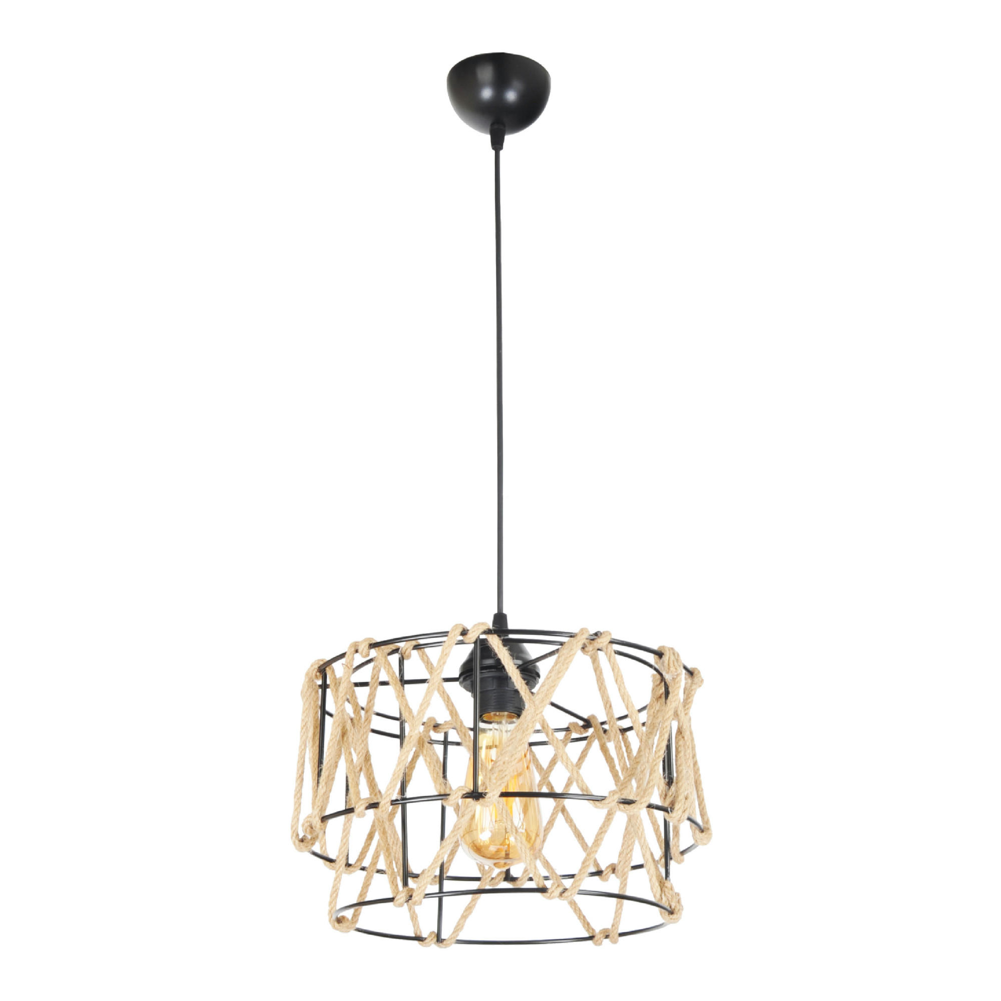 HÄNGELEUCHTE Maryport - Schwarz, Metall (25/25/65cm) - lux.pro