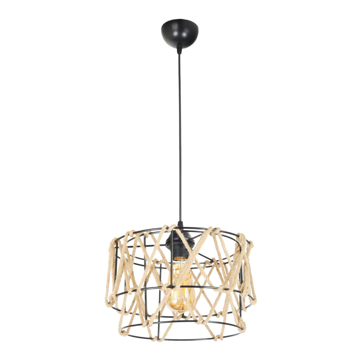 HÄNGELEUCHTE Maryport - Schwarz, Metall (25/25/65cm) - lux.pro