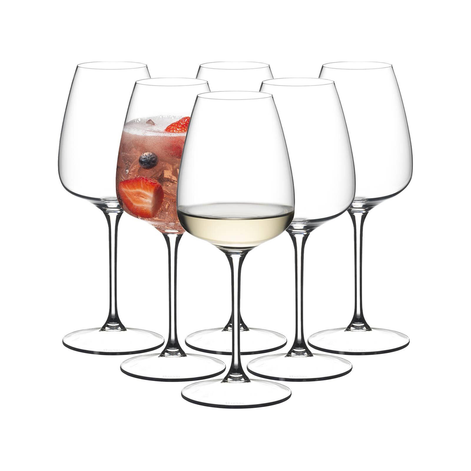 WEISSWEIN / CHAMPAGNERGLAS / SPRITZ DRINK Grape transparent 550 ml 6er Set - Transparent, Glas (0.55L) - Riedel