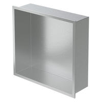 DUSCHNISCHE Silber 30/30 cm - Silberfarben, Metall (32/10/32cm) - LuxeBath