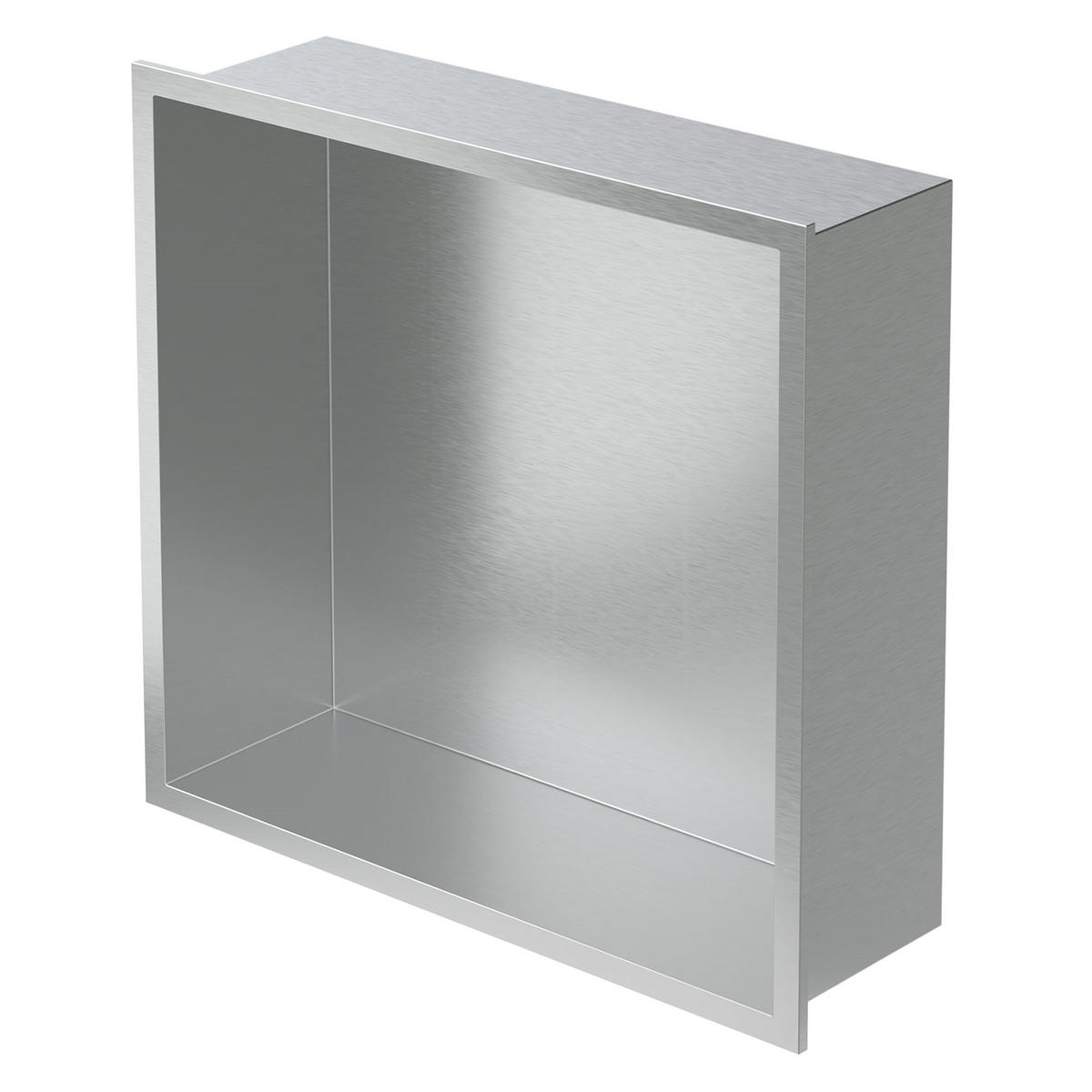 DUSCHNISCHE Silber 30/30 cm - Silberfarben, Metall (32/10/32cm) - LuxeBath