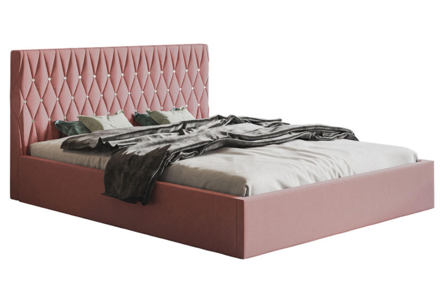 Sepro Meble Bett Schwarz, Pink 140x200 cm