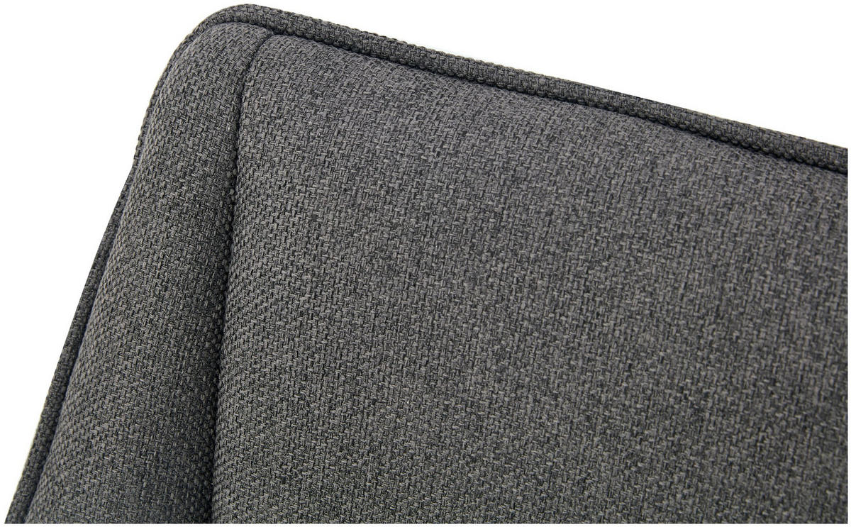 ARMLEHNENSTUHL Helen anthrazit 2er Set - Anthrazit/Schwarz, Textil/Metall (56/91/63cm) - Xonox