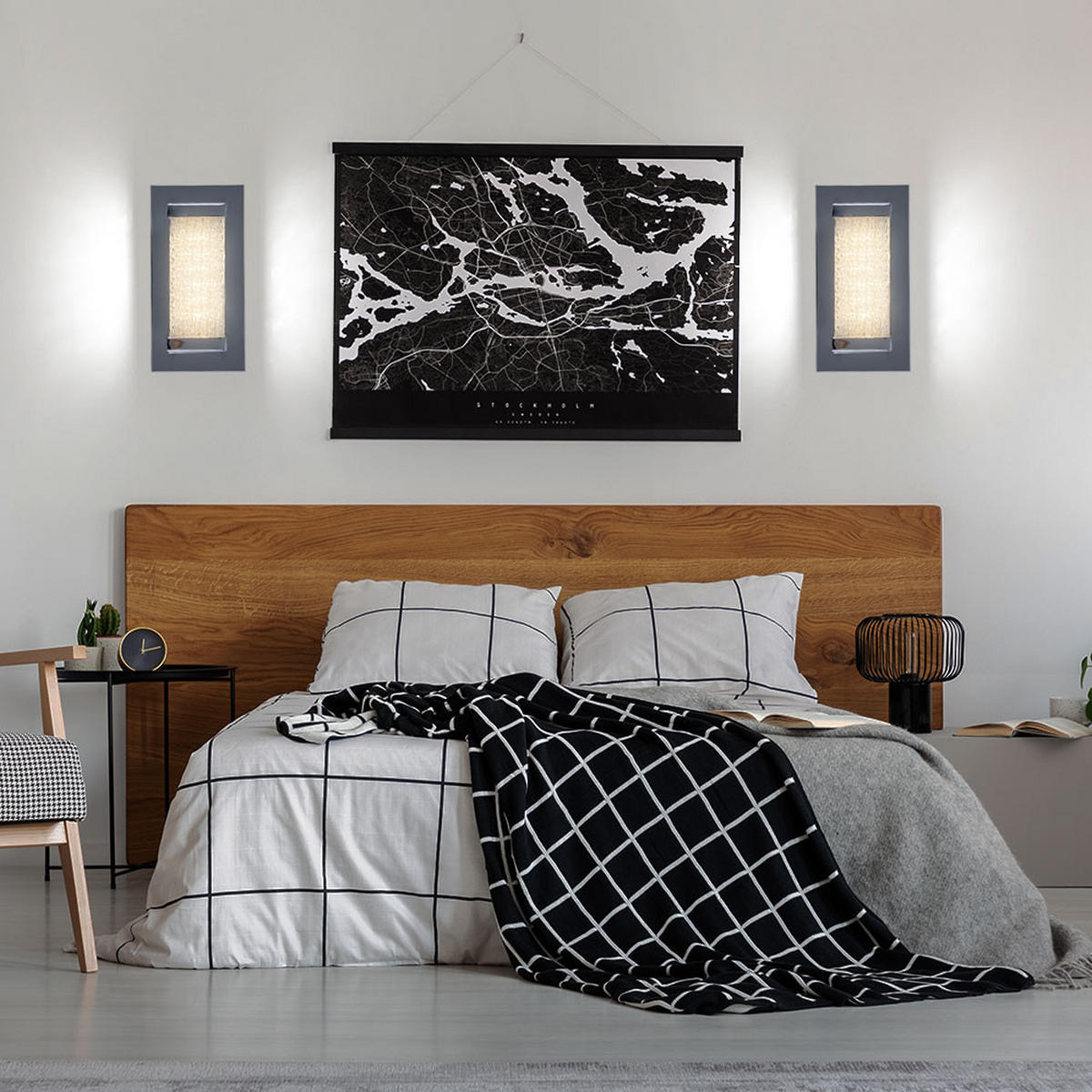 LED WANDLEUCHTE Metall Chrom Silber - Silberfarben, Glas (10/20/7.6cm) - Globo Lighting