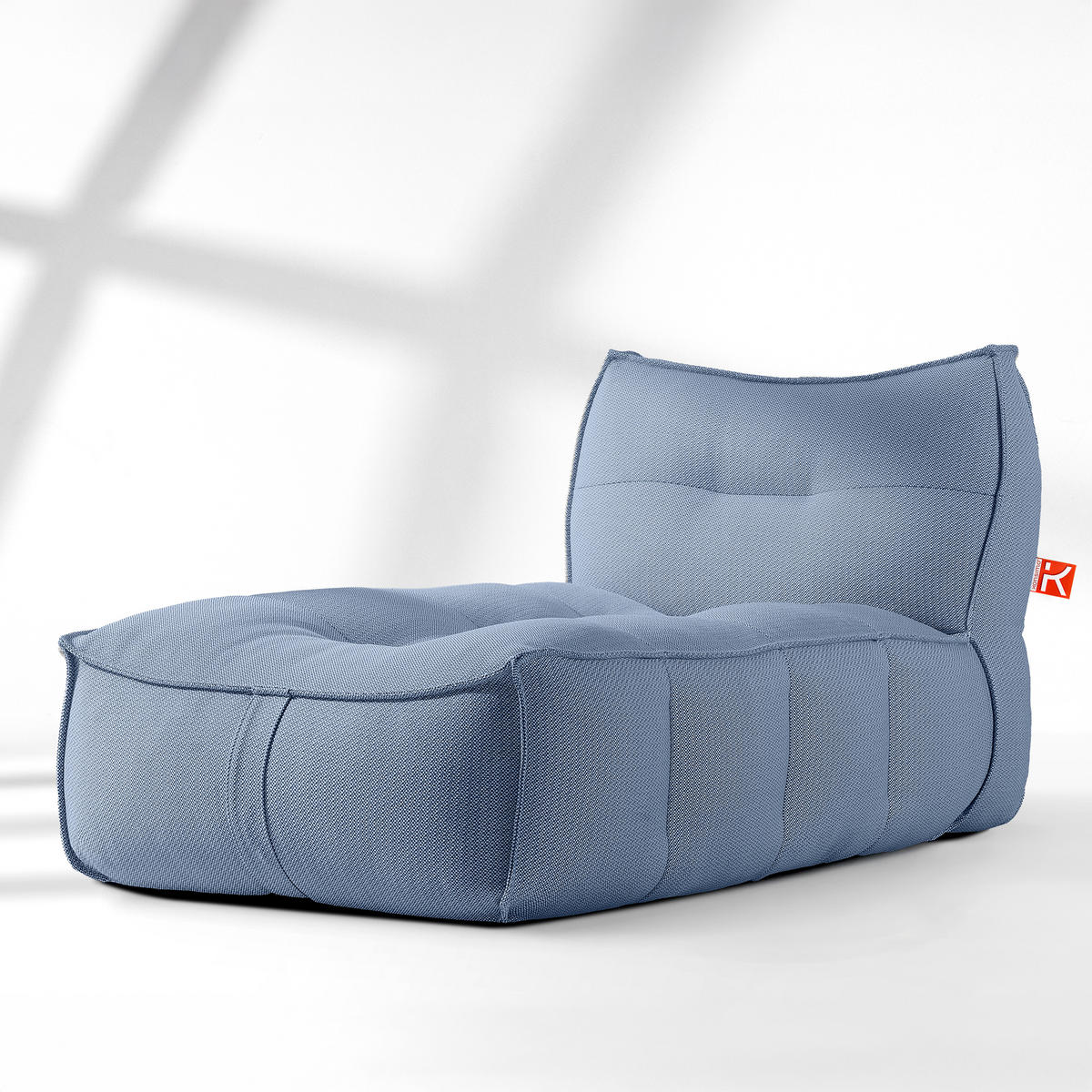 GARTENLIEGE LOVIA Sonnenliege, Marineblau/Weiß - Dunkelblau, Textil (90/82/174cm) - KONSIMO®
