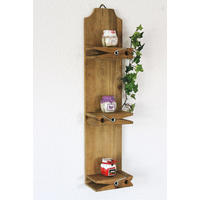 WANDREGAL Wäscheklammer 3 Ablagen Holz 14,5/9/64 cm - Braun, Holz (14.5/64/9cm) - DanDiBo