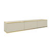 HÄNGEBOARD Banff RTV175 MDF – Matt Beige, Artisan-Eiche - Beige, Glas/Holzwerkstoff (175/30/32cm) - Komodee