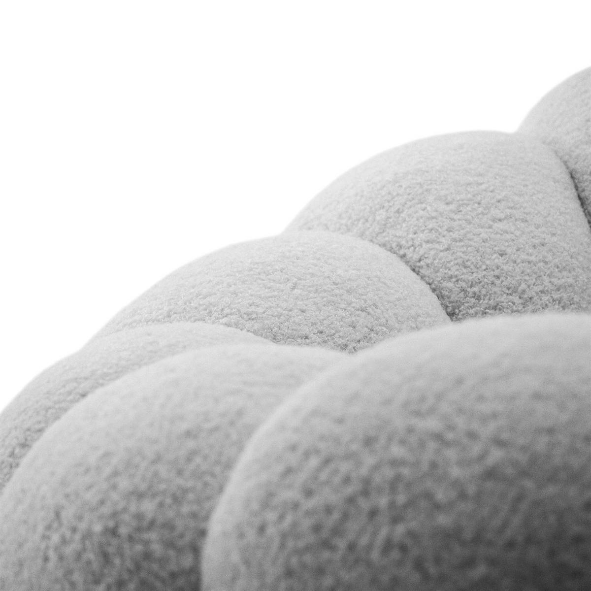 DREHSESSEL FLUFFY mit Fußstütze - Grau, Textil (95/60/95cm) - Lookway