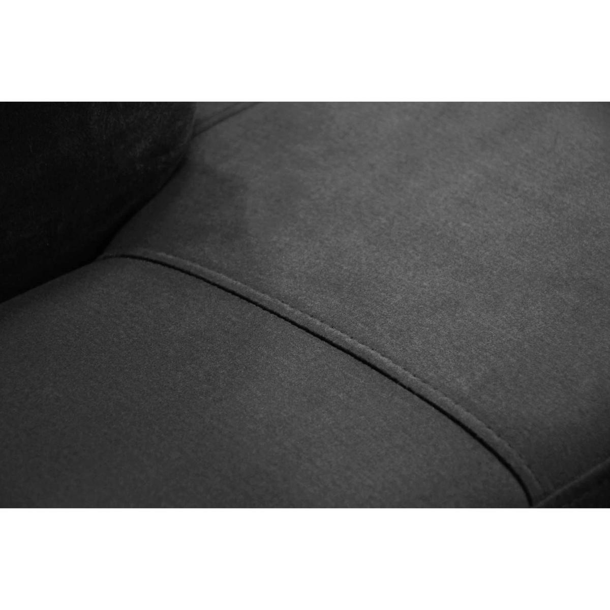 ECKSCHLAFSOFA Waldo verstellbaren Kopfstützen, Grau, links - Schwarz/Grau, Textil (275/203cm) - Beautysofa