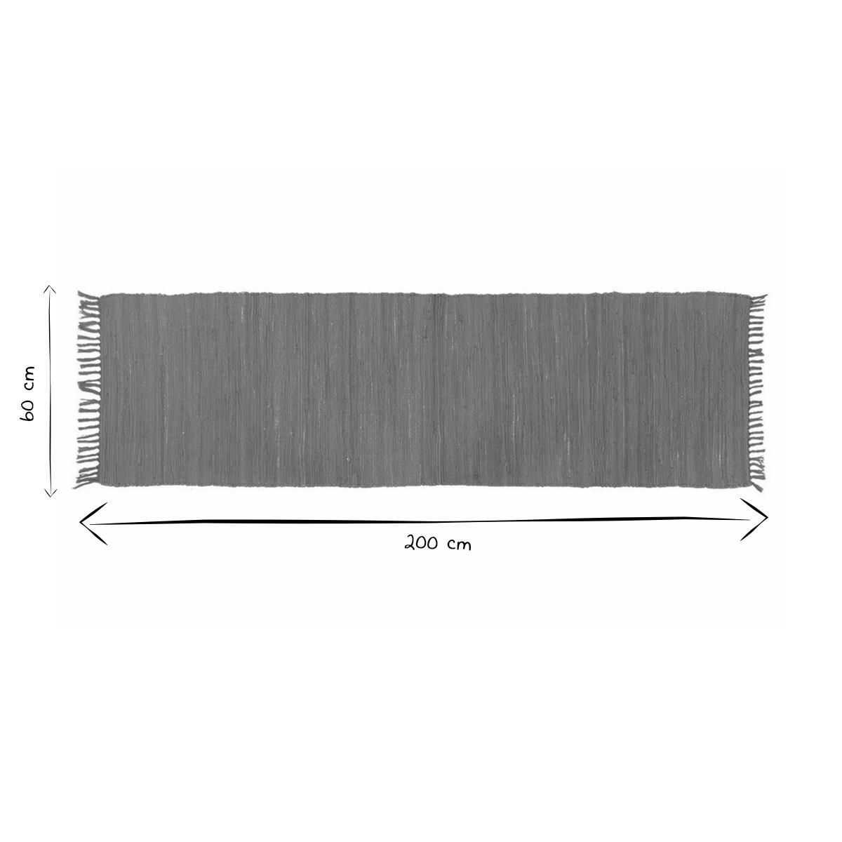 TEPPICH Flur Naturfarben 60x200 cm AUBAGNE - Grün, Textil (200/200cm) - Miliboo