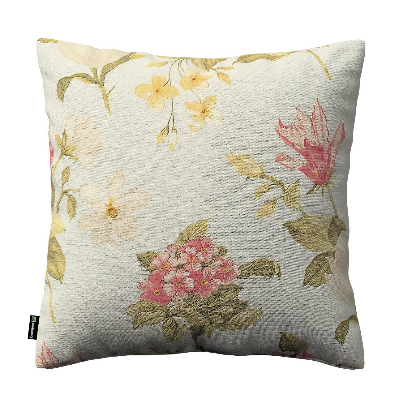 KISSENHÜLLE Londres blau und rosa, 50x50cm - Blau, Textil (50/50cm) - Dekoria