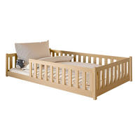 BODENBETT 120x200 cm mit Matratze in natur - Naturfarben, Holz (120/200cm) - Kids Collective