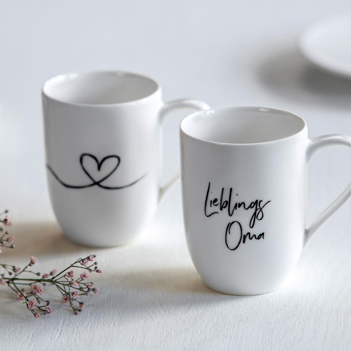 KAFFEEBECHER LIEBLINGSOMA Statement weiß 280 ml 2er Set - Weiß, Keramik (0.28L) - Villeroy & Boch