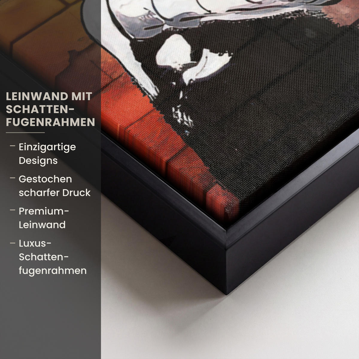 LEINWAND Bilder mit Rahmen - Affe - Graffiti - Musik - 100x70 - Multicolor, Textil (100/70cm) - MuchoWow