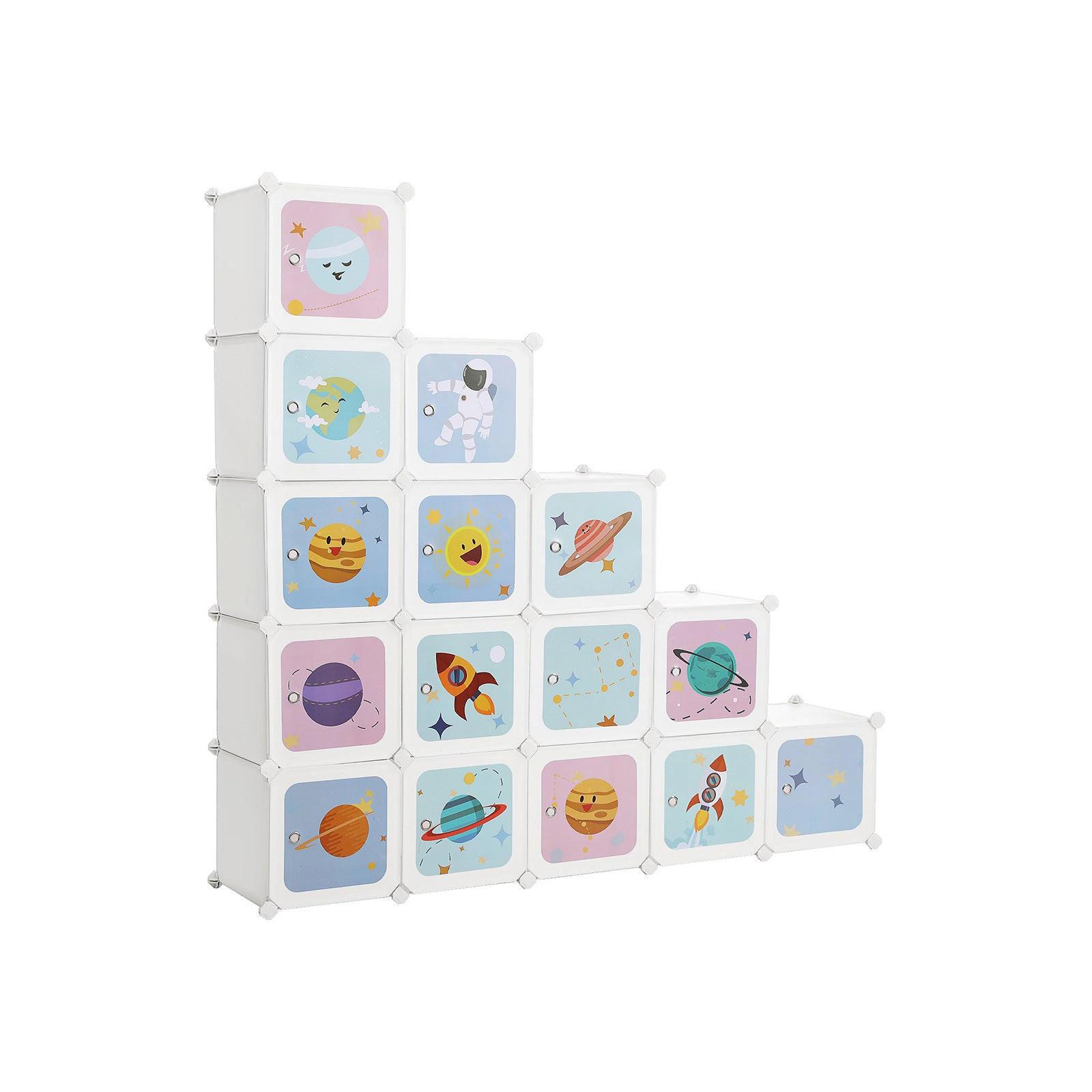 AUFBEWAHRUNGSSCHRANK FÜR KINDER - Weiß, Textil (31/123/123cm) - Hansiro