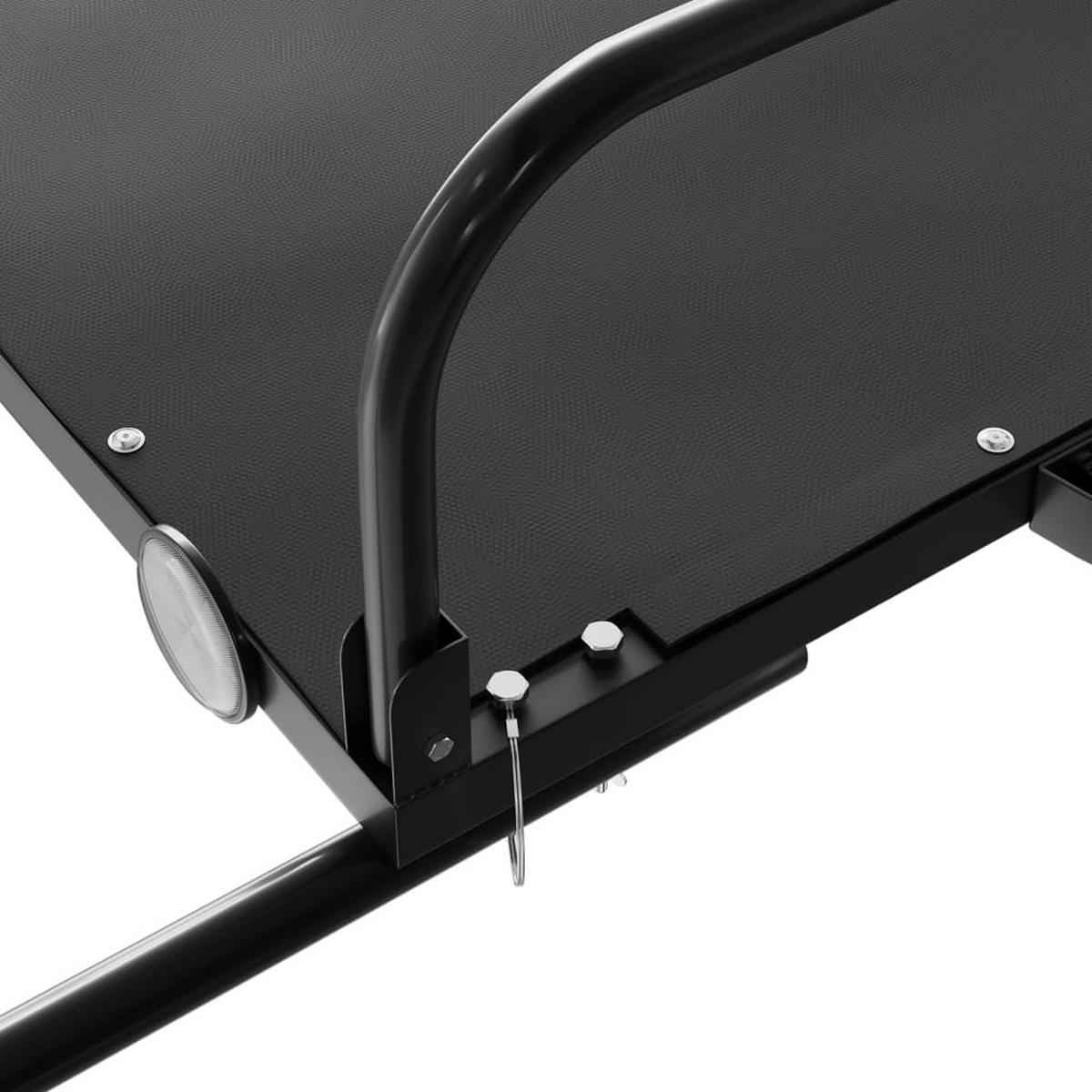 FAHRRADANHÄNGER Schwarz 122/53/31 Cm Eisen - Schwarz, Metall (53/31/122cm) - vidaXL